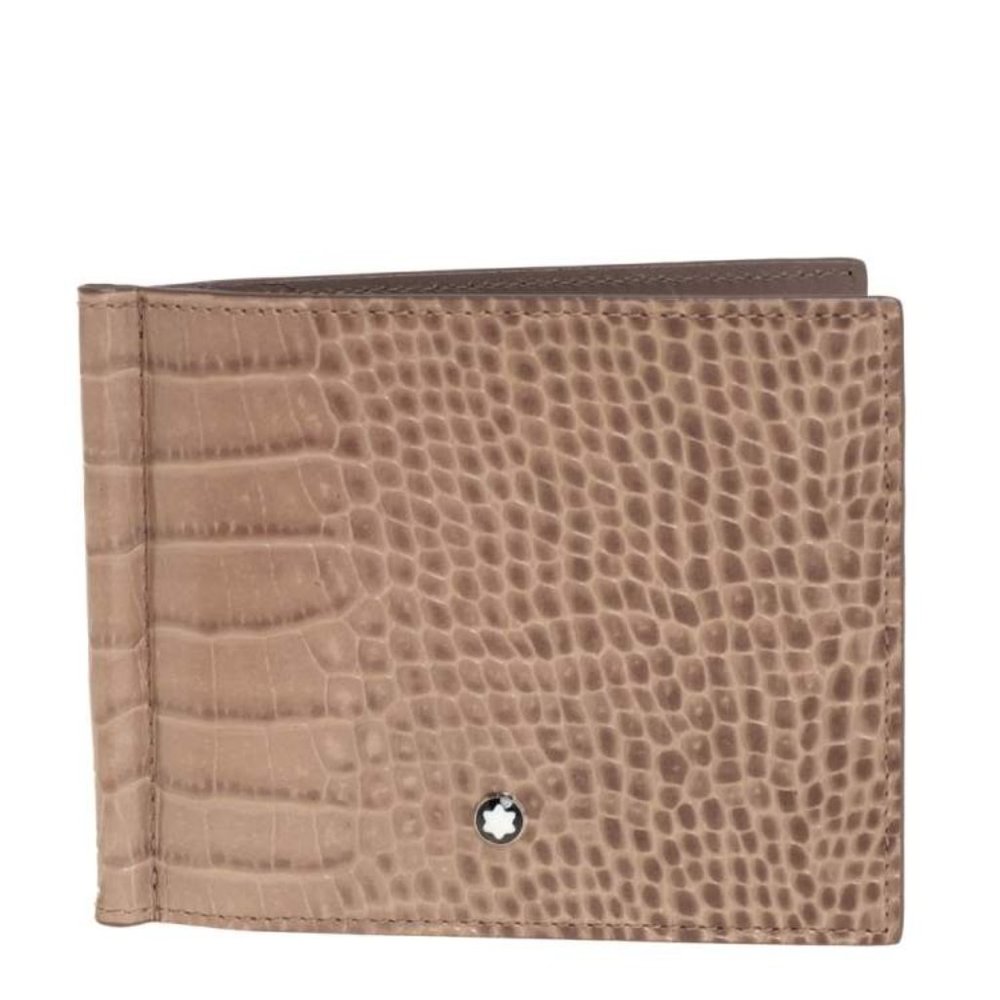 BRAND NEW MONTBLANC TAUPE WALLET W/ MONEYCLIP